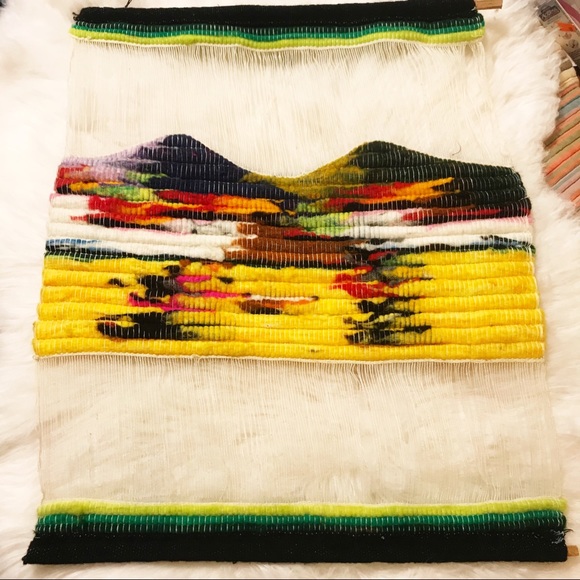 Boho Vintage Mexican Woven Wall Hanging - Picture 3 of 4